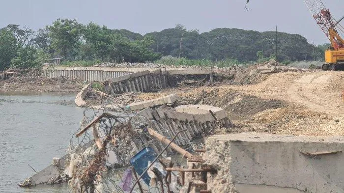 Penanganan Kerusakan Pelindung Tebing Sungai Bengawan Solo di Bojonegoro