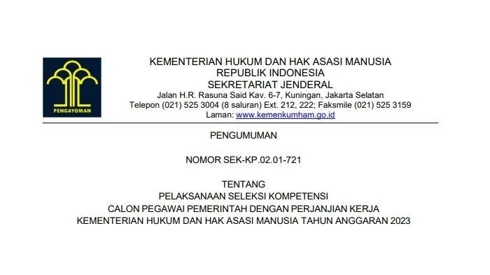 Pendaftaran PPPK Kemenham 2026, Peluang Karier ASN untuk Warga Negara Indonesia 1 PPPK Kemenham 2026, ASN