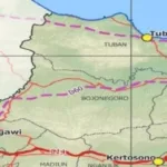 tangkapan layar laman peta rencana jalan tol Ngawi Bojonegoro Tuban dan exit tol