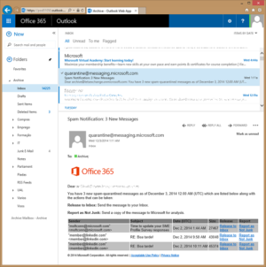 Spam Oleh Exchange Online