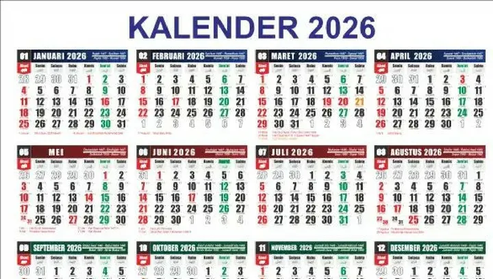 Jadwal Libur Nasional dan Cuti Bersama Kalender Tahun 2026 yang Harus Diketahui 1 Jadwal Libur Nasional ,Cuti Bersama, Kalender Tahun 2026