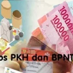 Ilustrasi pencairan bantuan PKH dan BPNT secara tunai