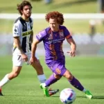 Mustafa Amini on the ball v Macarthur FC cropped