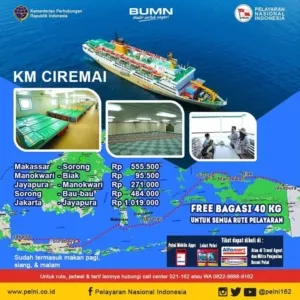Jadwal Pelayaran Kapal Pelni KM Ciremai Bulan Februari 2026