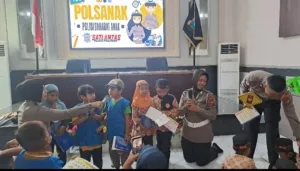 Satlantas Polres Pasuruan Gelar Polsanak, Ajarkan Anak Tertib Lalu Lintas Sejak Dini