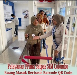 Tingkatkan Layanan Ruang Masuk Berbasis Barcode-QR Code, Satpas Colombo Wujudkan Polri Presisi