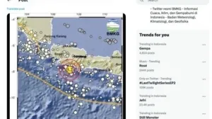 Gempa Tektonik Magnitudo 2,9 Guncang Wilayah Bandung dan Sekitarnya