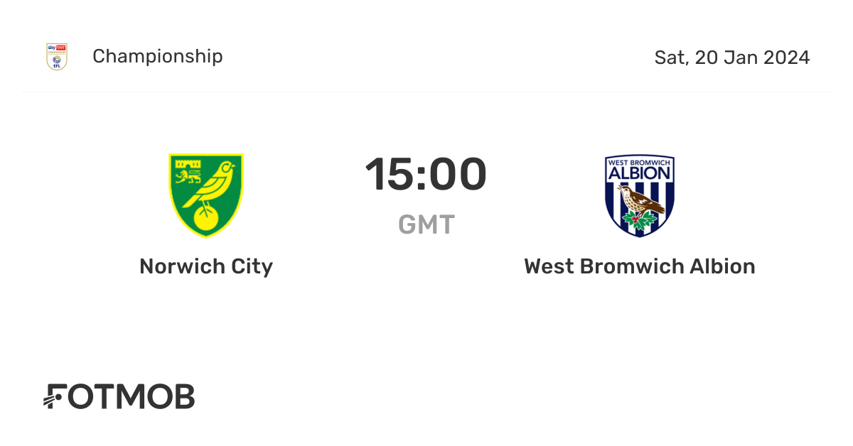 Laga Penting dalam Sejarah Piala FA: Norwich City vs West Bromwich Albion