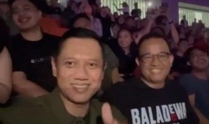 Kompak Anies dan AHY Nonton Konser Dewa 19 di JIS