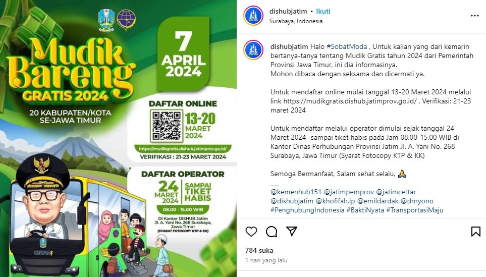 Komisi D DPRD Jatim, Arus Mudik
