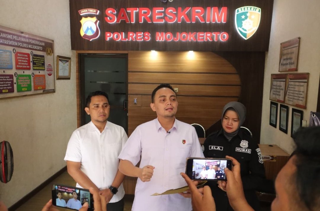 Polres Mojokerto Amankan 2 Tersangka Pencuri Truk Crane
