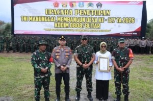 Tuntas 100 Persen, Danrem Apresiasi Sinergi TMMD ke-127 Blitar