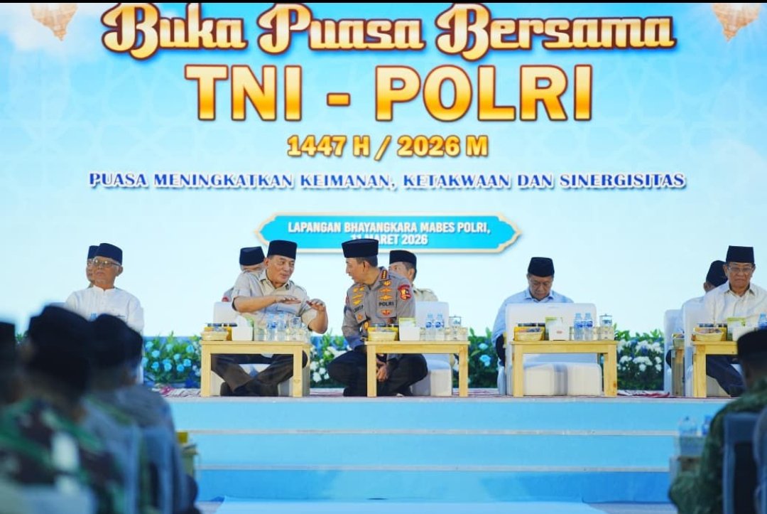 Buka Puasa Bersama TNI-Polri, Kapolri Tegaskan Sukseskan Program Presiden