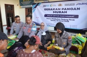 Polres Pelabuhan Tanjung Perak Gelar Gerakan Pangan Murah Serentak, Bantu Masyarakat Jelang Lebaran