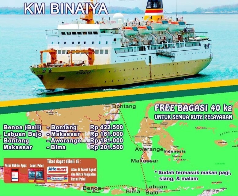 Jadwal Pelayaran Kapal Pelni KM Binaiya Bulan Maret-April 2026: Rute Lengkap dan Informasi Penting 1 Jadwal Pelayaran Kapal Pelni KM Binaiya Bulan Maret-April 2026: Rute Lengkap dan Informasi Penting