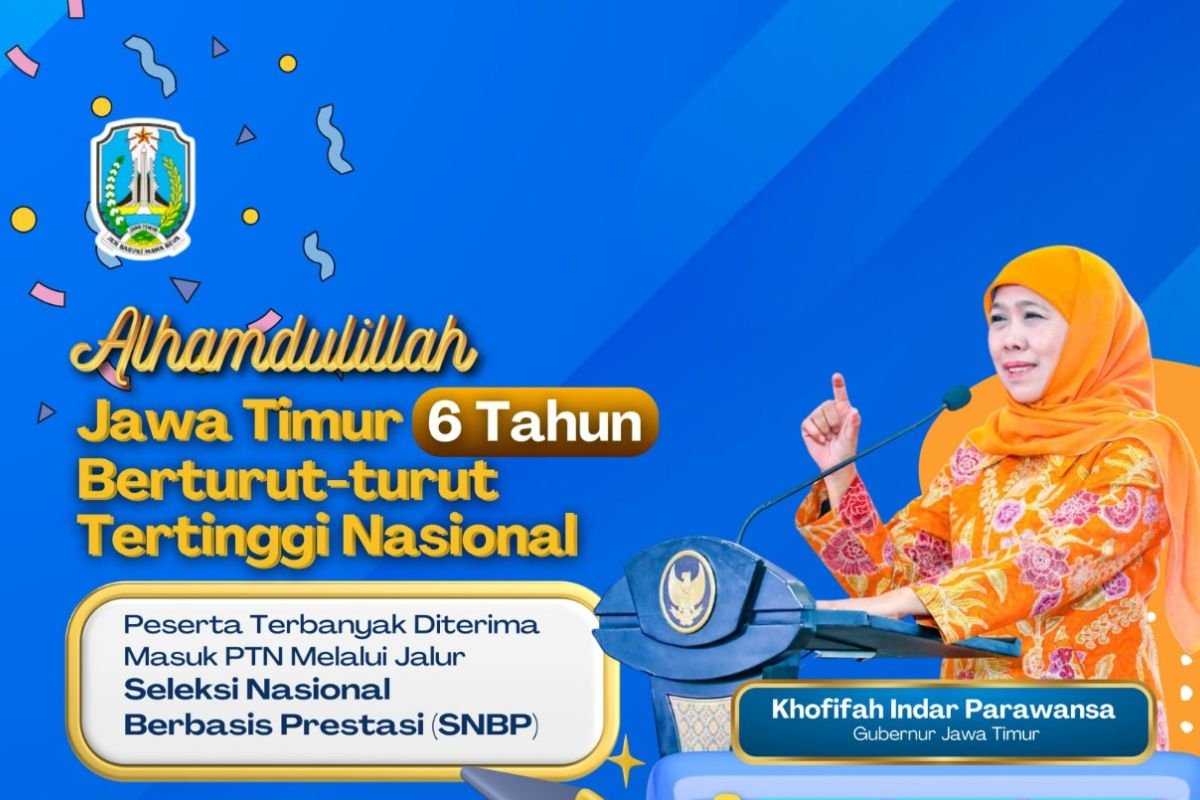 Bukti Nyata Kualitas SDM Terus Meningkat, Khofifah: Jatim Paling Banyak Lulus SNBP Selama 7 Tahun Berturut-turut 1 Bukti Nyata Kualitas SDM Terus Meningkat, Khofifah: Jatim Paling Banyak Lulus SNBP Selama 7 Tahun Berturut-turut
