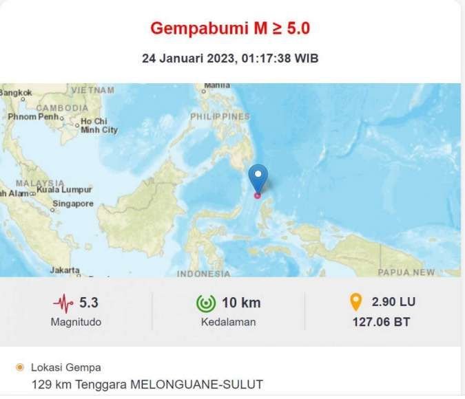 Respons Cepat Kepolisian Pasca Gempa M 7,6 di Sulawesi Utara