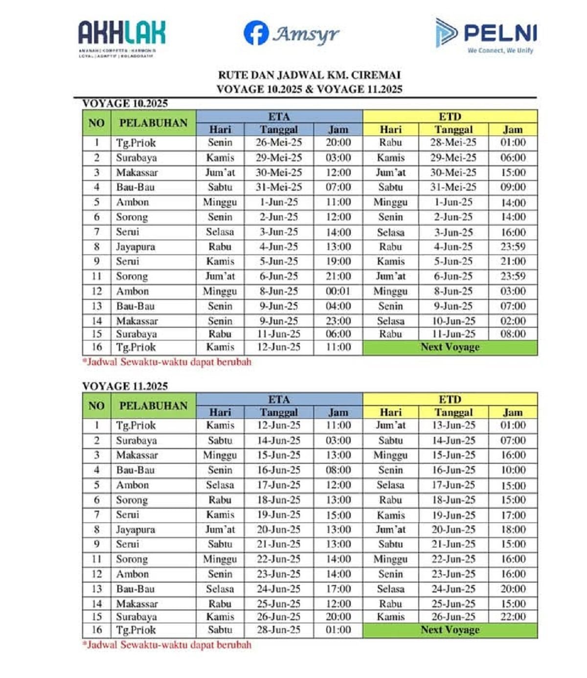 Jadwal Kapal Ciremai Bulan Mei 2026: Rute dan Informasi Penting untuk Calon Penumpang