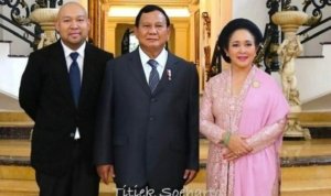 Prabowo bersama Didit Prabowo dan Titiek Soeharto