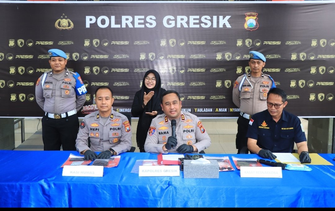 Polres Gresik Ungkap Jaringan Narkoba Lintas Kota, 4 Tersangka Diamankan