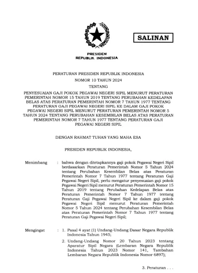Kebijakan Baru untuk Pegawai Negeri Sipil: Perpres 79/2025 Jadi Landasan Penyesuaian Gaji