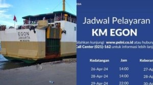 Jadwal Pelayaran KM Egon untuk Bulan Mei 2026