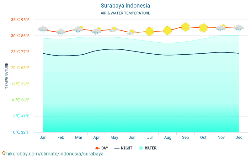 Prakiraan Cuaca Surabaya Hari Ini: Wilayah Terdampak Hujan Ringan dan Gerimis