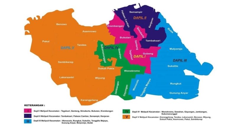 Dapil ,Surabaya,KPU