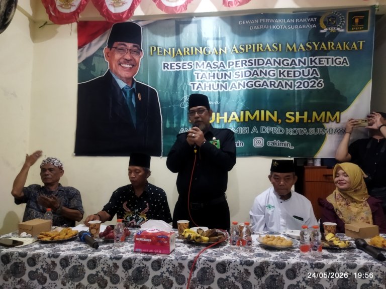 Reses Komisi A DPRD Kota Surabaya, Muhaimin SH MM Serap Aspirasi Warga Jemur Wonosari GG 1/18 Wonocolo Surabaya