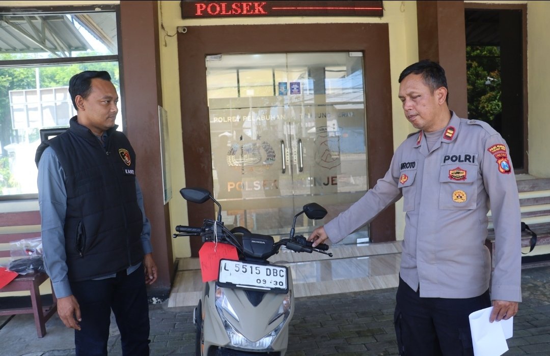 Respon Cepat Polsek Kenjeran Amankan Pelaku Curanmor di Kedinding Lor, Dari Amukan Masa.