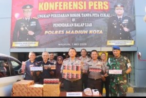 Polres Madiun Kota Gagalkan Pengiriman 3,1 juta Batang Rokok Ilegal Lintas Provinsi