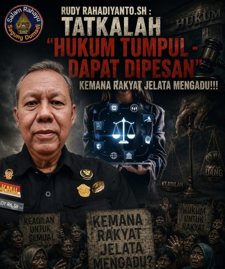 Rudy Rahadiyanto.SH : Tatkalah “Hukum Tumpul – Dapat Dipesan”, Kemana Rakyat Jelata Mengadu!!!