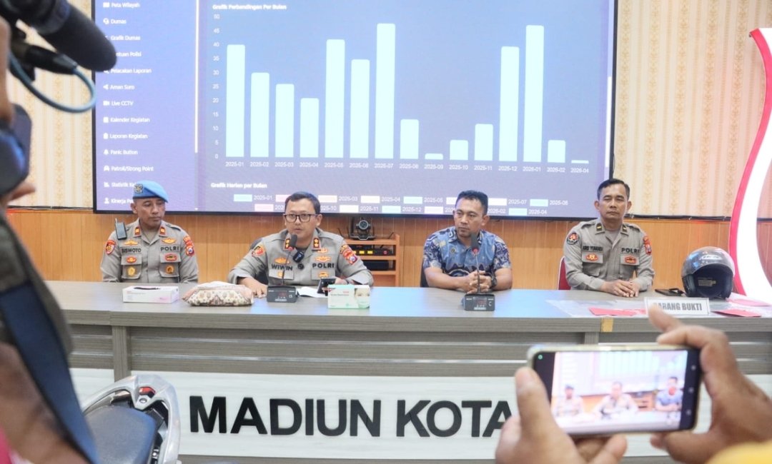 Polres Madiun Kota Ungkap Dua Kasus Curanmor Amankan 2 Tersangka