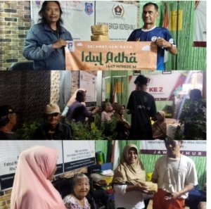 YBIM Bagikan Daging Kurban di Sekretariat Bersama Pembina Yayasan