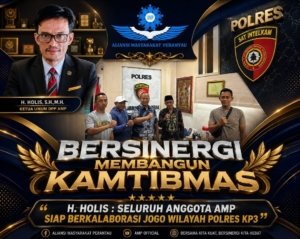 Bersinergi Membangun Kamtibmas, H. Holis : Seluruh Anggota AMP Siap Berkalaborasi Jogo Wilayah Polres KP3