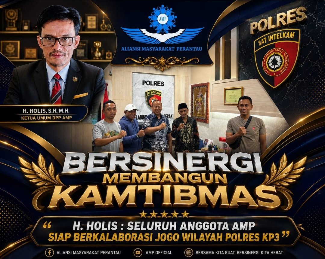 Bersinergi Membangun Kamtibmas, H. Holis : Seluruh Anggota AMP Siap Berkalaborasi Jogo Wilayah Polres KP3 1 Bersinergi Membangun Kamtibmas, H. Holis : Seluruh Anggota AMP Siap Berkalaborasi Jogo Wilayah Polres KP3