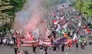 Demo Ojol di Surabaya