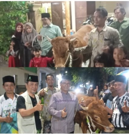 Semarak Suro 1 Muharam 1448 H di Kampoeng Ndresmo, H. Muhaimin SH MM Serahkan Bantuan Satu Ekor Lembu