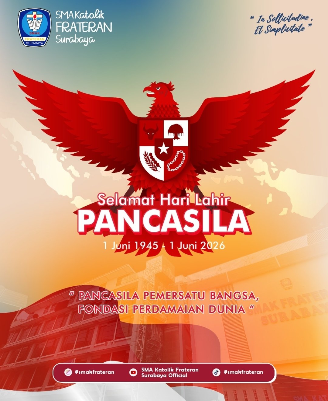 Peringati Hari Lahir Pancasila 2026, Keluarga Besar SMAK Frateran Surabaya Teguhkan Semangat Persatuan dan Kebangsaan
