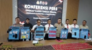 Mojokerto Kota Ungkap Narkoba Temukan 330 Catride Vape Berisi Etomidate