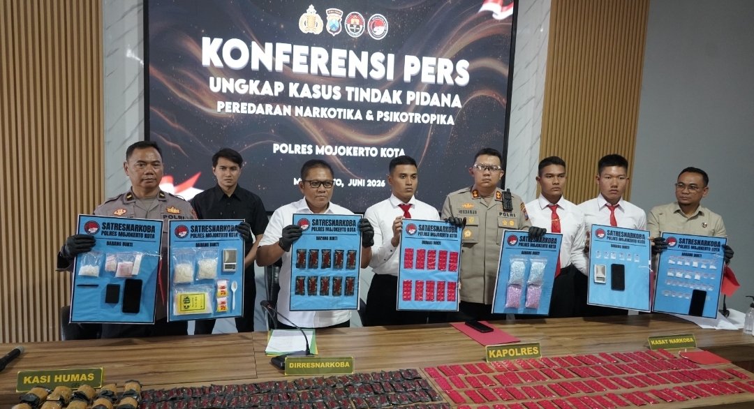 Mojokerto Kota Ungkap Narkoba Temukan 330 Catride Vape Berisi Etomidate
