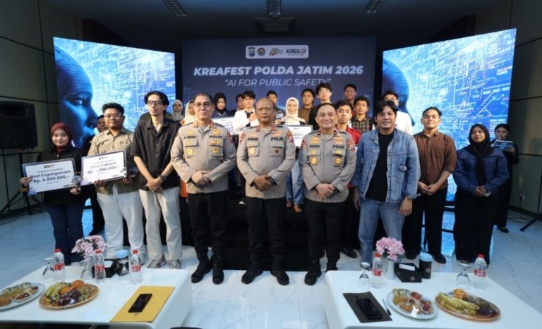 Hari Bhayangkara ke -80 Polda Jatim Dorong Pemanfaatan AI untuk Keamanan Publik Melalui KREAFEST 2026