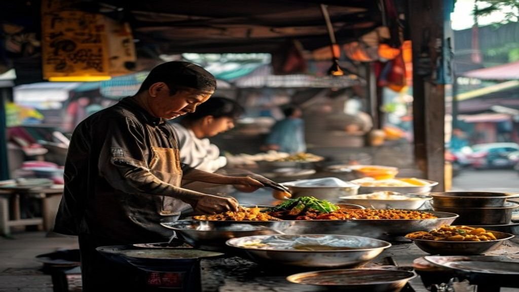 Gambar makanan khas Surabaya seperti rujak cingur dan lontong balap