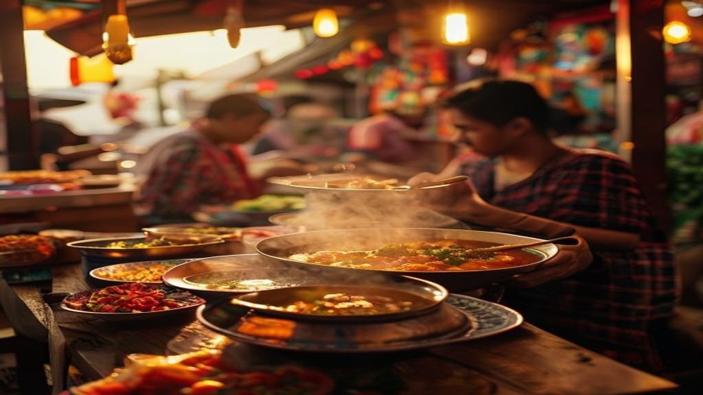 Panduan Praktis 5 Langkah Menikmati Kuliner Surabaya: Alasan & Tips 1 Beragam hidangan khas Surabaya seperti rawon, rujak cingur, dan sate kelapa, menampilkan warna dan cita rasa tradisio...