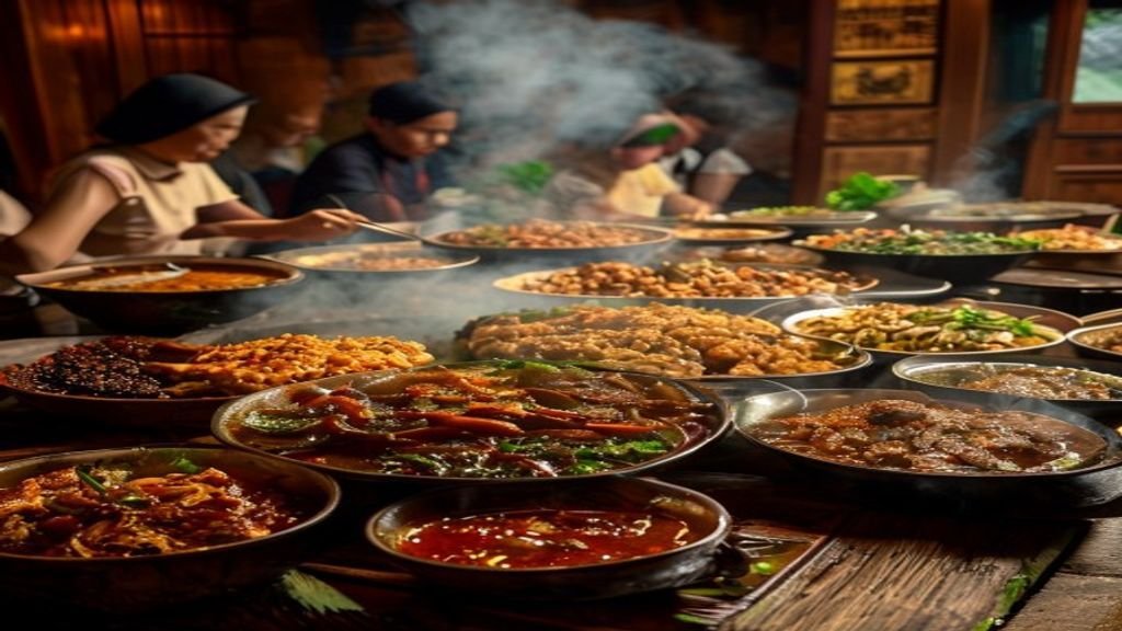 Makanan khas Surabaya seperti lontong balap dan gudeg