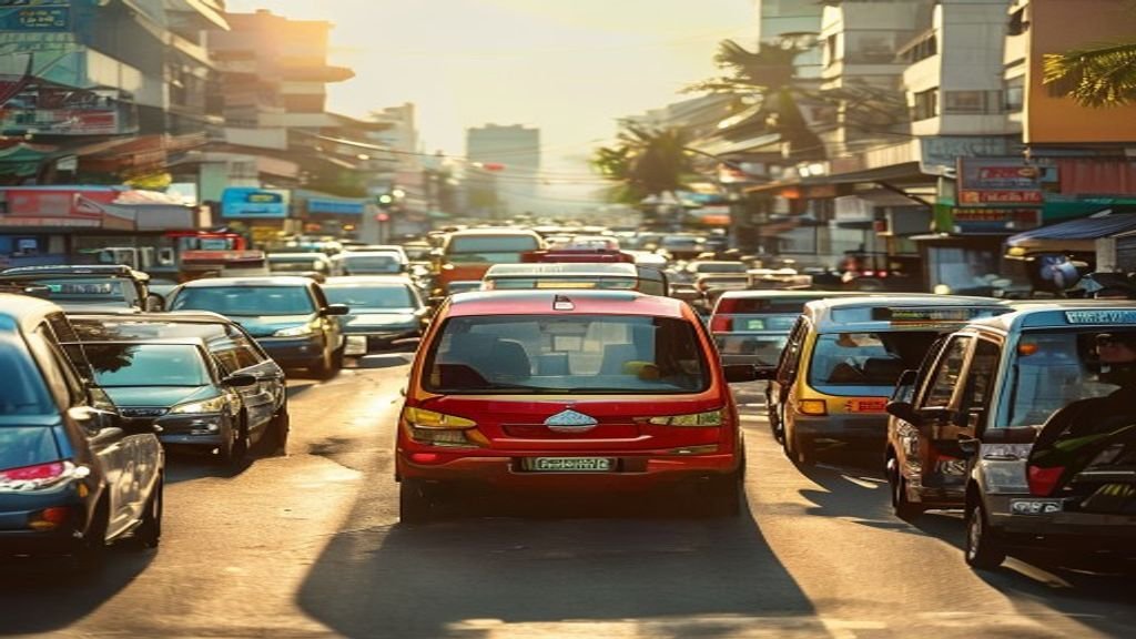 Kota Surabaya malam hari dengan lampu kota yang indah