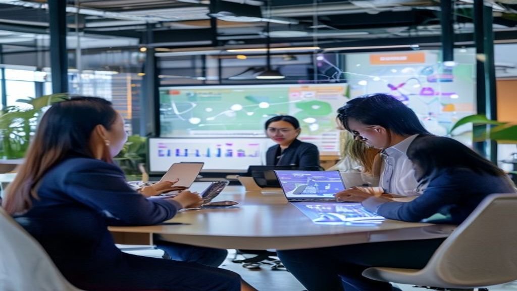 Pemandangan kota pelabuhan Surabaya dengan skyline modern, Jembatan Suramadu, dan kuliner khas seperti rawon.