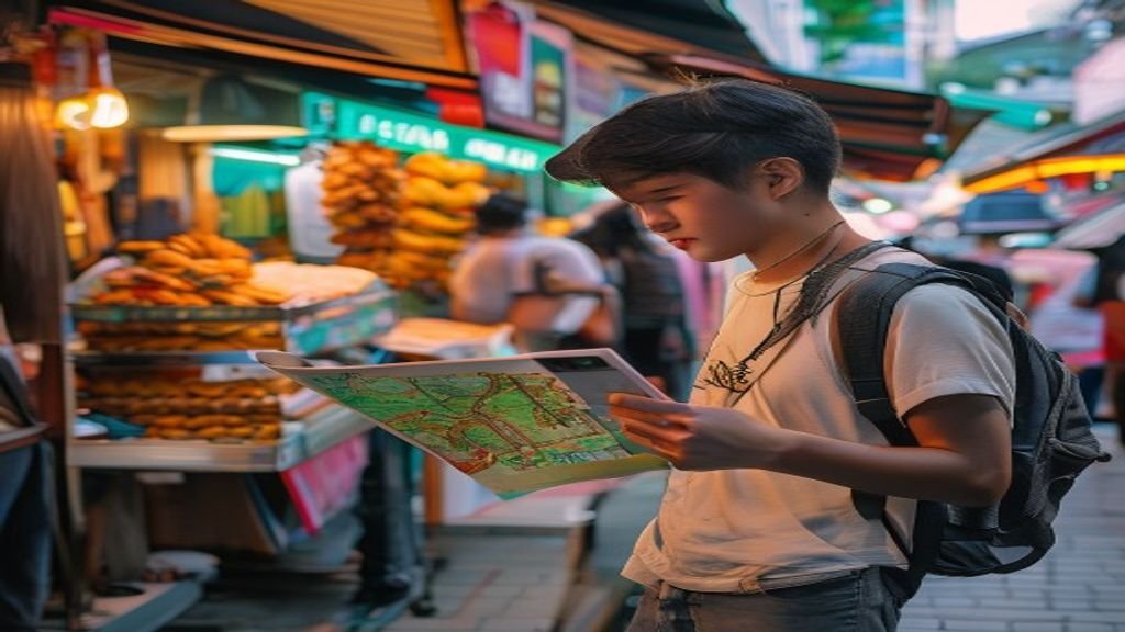 Pemandangan wisata Surabaya menampilkan Jembatan Suramadu, Tugu Pahlawan, dan kuliner khas di kota