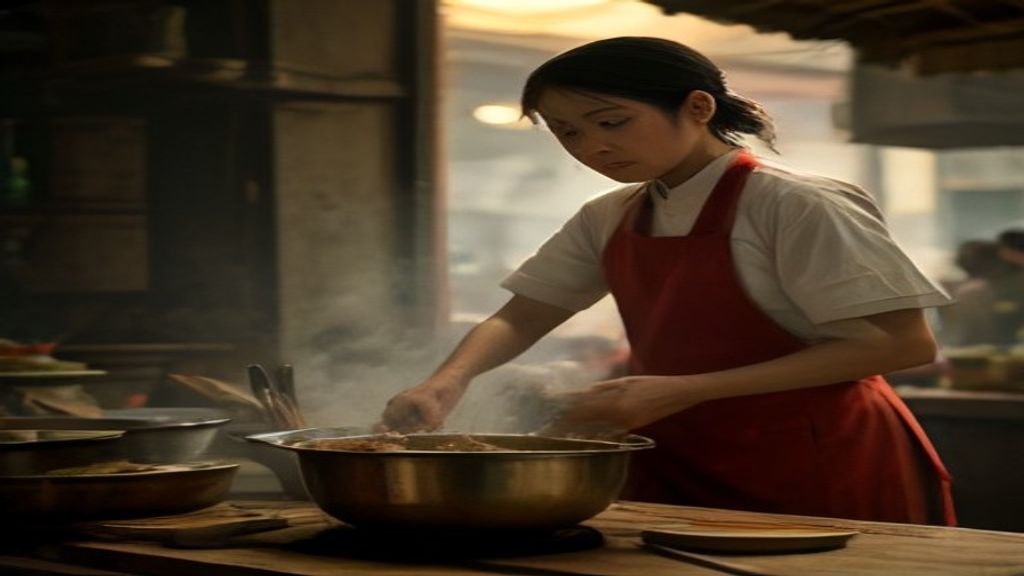 10 Destinasi Kuliner Surabaya yang Wajib Dicoba Beserta Harga & Akses 1 Pemandangan skyline Surabaya dengan menara Monumen Suroboyo dan pelabuhan aktif di latar belakang.